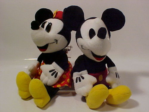 Mickey und Minnie Mouse - 2er Set Stofftiere - 25 cm - Gebraucht