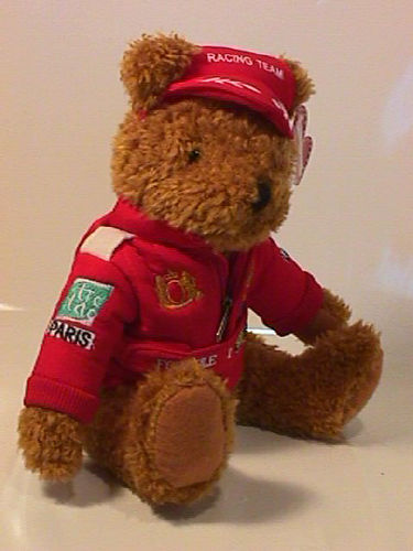 Bär (Teddy Bär Rennfahrer) - Stofftier - 23 cm - Gebraucht