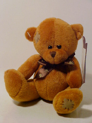 Bär (Teddy) mit Schleife - Stofftier - 14 cm - Gebraucht