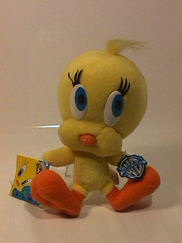 Tweety der gelbe Kanarienvogel - Stofftier - 18 cm - Gebraucht