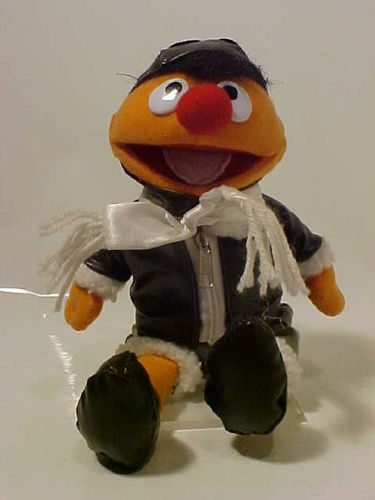 Ernie aus der Sesamstrasse als Pilot - Stofftier - 24 cm - Gebraucht