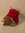 Hund (Bulldog) - rote Jacke - Stofftier - 19 cm - Gebraucht